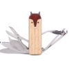 Kikkerland Fox Manicure Multi Tool Set, 5 in 1, Stainless Steel Professional Grooming Kits, Nail Care, for Home, Travel, Office