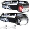 LE Headlamp Rechargeable, LED Head Lamp with 6 Modes for Camping & Hiking Gear Essentials, IPX4 Waterproof High Lumen Bright Headlight Flashlights with Adjustable Headband, USB Cable Included