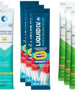 Liquid Hydration Multiplier Variety Pack | 21 Pack |Strawberry, Golden Cherry, Yuzu Pineapple, Firecraker, Tropical Punch, Lemon lime, Passion Fruit | Easy Open Single-Serving Sticks| Non-GMO