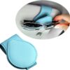 Magnetic Sunglass Holder for Car Visor,PU Leather Car Sunglass Holder Organizes Glasses Tickets Cards & Keeps Car Tidy,Universal Car Accessories Interior (Lake Blue)