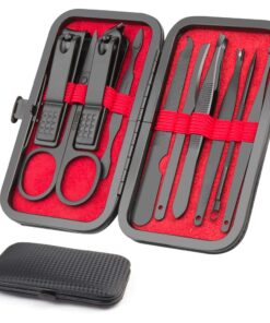 Manicure Kit, Okom Manicure Set, Travel Essentials Nail Kit, Nail Care Kit, Includes Nail Clippers, Nail File and Pedicure Tools for Feet Pedicure Kit,Gifts for Men and Woman,Mens Grooming Kit(10Pcs)