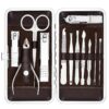 Manicure, Nail Clippers Set of 12Pcs, Professional Grooming Kit, Nail Tools with Luxurious Travel Case (12)