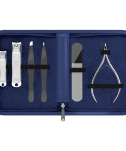 Manicure & Pedicure for Women and Men -Shear Guru: Complete Personal Care 6-Piece Grooming Kit including Premium Nail Clippers for Thick Nails + Nail Trimmer + Tweezers and Portable Luxury Travel Case