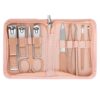 Manicure Set Nail Care Kit For Women Grooming Nail Clippers Cleaning Set And Pedicure Kit Travel Nail Kit Pink 9-Piece Set Nail Tweezer File Trimmer Cutter Adult Fingernail