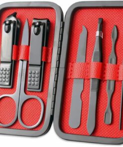 Mens Nail Grooming Kit Manicure Set Male Grooming Kit Nail Care 7-Piece Clipper Set Fingernail Clipper Finger and Toe Nail Clipper Set Finger Nail Travel Nail Tool Kit for Women