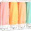Morfone Travel Bottles for Toiletries, 3oz TSA Approved Travel Size Containers Leak Proof Squeezable Travel Accessories Refillable for Shampoo Conditioner Lotion Liquids(4Pack)