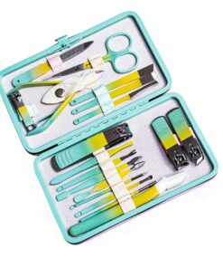 Nail Clipper Set Pedicure Set Manicure Tool Set Stainless Steel Manicure Tools, Professional Beauty Care Tools Nose Hair Scissors Nail File. Home Nail Care Set, With Deluxe Box, Best Gift （18pcs)