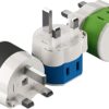 OREI UK, Ireland, Dubai Power Plug Adapter with 2 USA Inputs – Travel 3 Pack – Type G (US-7) Fuse Protected – Use with Cell Phones, Laptop, Camera Chargers, CPAP, and More