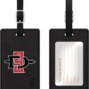 OTM Essentials San Diego State University Faux Leather Luggage Tag, Durable Travel Accessories with Adjustable Strap and ID Card, Classic