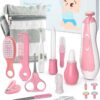 OTTOLIVES Baby Healthcare and Grooming Kit, Baby Electric Nail Trimmer Set Newborn Nursery Health Care Set for Newborn Infant Toddlers Baby Boys Girls Kids (Pink)