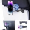 PROfezzion Magnetic Airplane Phone Holder for MagSafe, iPhone 15, 14, 13, 12 & All Phones, Handsfree Phone Mount for Seat Tray Table, Pocket Size Travel Essentials Must Have Accessories for Flying