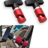 Pack-2 Car Hood Support Rod Retainer, Multi-purpose Threaded Fastening Lifting Rod Anti-slip Anti-clip Device, Trunk Air Pressure Rod Shock Absorption Fixing Tool, Universal for Cars (Red)