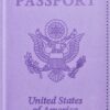 Passport and Vaccine Card Holder Cover Combo, Passport Case /Wallet with Vaccine Card Slot for Women and Men(AL-Purple)