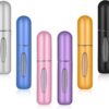 Perfume Travel Refillable Mini Perfume Atomizer Cologne Travel Perfume Bottle Empty Travel Essentials for Women Mens Small Perfume Spray Bottle for Travel Accessories 6 Pack 5ml/0.2oz