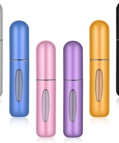 Perfume Travel Refillable Mini Perfume Atomizer Cologne Travel Perfume Bottle Empty Travel Essentials for Women Mens Small Perfume Spray Bottle for Travel Accessories 6 Pack 5ml/0.2oz