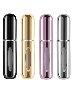 Portable Mini Refillable Perfume Atomizer Bottle Spray, Scent Pump Case for Travel (5ml, 4 Pack) 4