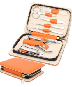 Professional Manicure Set for Adult,10-in-1 High-Grade Nail Cutter Ingrown Toenail Clippers Pedicure with Leather Travel Case.Heavy-Duty Stainless Steel Men Women Nail Care Grooming Kit.