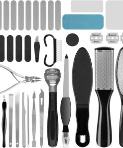 Professional Pedicure Kit, Rosmax 36 in 1 Pedicure Tools Stainless Steel Washable Foot Care Kit Dead Skin Remover Foot Spa Set at Home