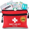 Protect Life First Aid Kit for Home/Business, HSA/FSA Eligible Emergency Kit | Mini Travel First Aid Kit | Camping First Aid Kit Hiking | Small First Aid Kit for Car | Survival Medical Kit – 100pcs