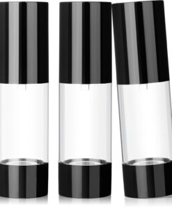 RONRONS 1oz 30ml Airless Pump Bottles, Refillable Leak Proof Travel Pump Bottle Toiletry Cosmetic Skincare Containers for Lotion Toner Gel Foundation (3 Pieces)