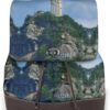 Rio de Janeiro Monte Cristo Leather Backpack for Women-Stylish Bolsos Para Mujeres for Work, Travel & Style-Purses for Women