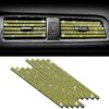 SINGARO 10 Pieces Car Air Conditioner Bling Air Outlet Decorative Strips, Shiny Rhinestone Bendable Decorative Strips, Universal for Most Air Outlets, Car Interior Accessories(Yellow)