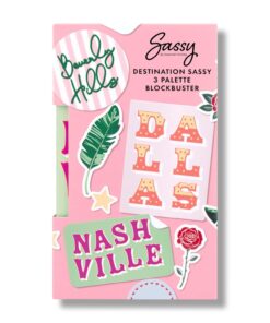 Sassy by Savannah Chrisley Destination Sassy 3 Palette Blockbuster Kit – Eyeshadows, Blush, and Highlighter – Essential Makeup Products – Convenient for Travel – Creates Professional Looks – 3 pc