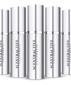 Scentractive,5pcs 5ml Silver Empty Refillable Portable Mini Vial Travel Size Durable Aluminum Perfume Spray Atomizer Bottle, Scent Fine Mist Fragrance Essential oil Pump Case fit Purse