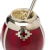 THEARG | Yerba Mate Gourd Set with Stainless Steel Straw | Handmade Alpaca Yerba Mate Cup and Bombilla Set from Argentina – Beach Essentials – Idea for Gifts | Travel Cup Mate – Taza para Mate
