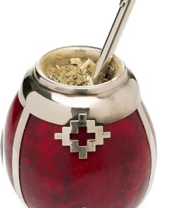 THEARG | Yerba Mate Gourd Set with Stainless Steel Straw | Handmade Alpaca Yerba Mate Cup and Bombilla Set from Argentina – Beach Essentials – Idea for Gifts | Travel Cup Mate – Taza para Mate