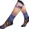 Taipei Scenery Printed Sports Compression Socks,Travel Wide Calf Graduated Support Socks for Women Mens 15-20mmHg