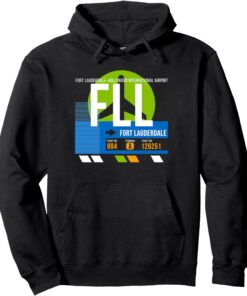 Vintage Fort Lauderdale Airport Code Travel Day Retro Travel Pullover Hoodie