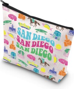 WCGXKO San Diego Gift San Diego City Gift San Diego Travel Gift San Diego Zipper Pouch Makeup Bag (San Diego)