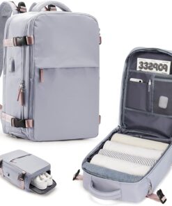 WONHOX Large Travel Work Business Backpack Carry on flight approved 17 inch Laptop Backpack for Women Men with Laptop compartment mochila de viaje.