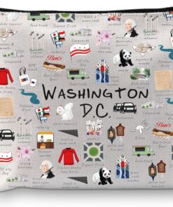 Washington D.C.Travel Makeup Bag Washington DC Vacation Gift Washington City Explorer Gift Washington Traveling Gift