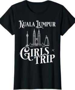 Womens Kuala Lumpur Malaysia City Trip Skyline Map Travel T-Shirt