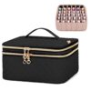 Yarwo Nail Polish Organizer Case Holds 36 Bottles (15ml/0.5 fl.oz), Double-Layer Travel Bag for Nail Polish, Manicure Set and Pedicure Kit, Black (Bag Only, Patent Pending)