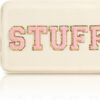 Yowivon Big Makeup Bag Large Travel Cosmetic Bag Toiletry Bag for Women Beige Cute Preppy Stuff Bag Pu Leather Sunscreen Spf Bag, Gifts for Women Mom Bride Bridesmaids
