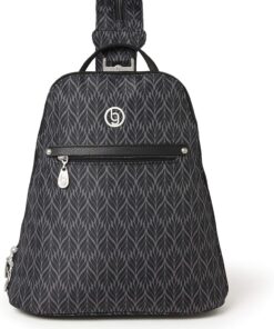bg by baggallini Memphis Convertible Backpack – Lightweight, Carry-on Travel Bag With Multiple Pockets and RFID Protection (Geo Floral Print)