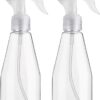 dedoot Clear Spray Bottle for Hair, Plant Mister Spray Bottle, 2 Pack Empty Small 7oz Plastic Refillable Trigger Sprayer, Leak Proof Spray Bottles for Cleaning Solutions, Hair Care, Essential Oils