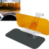 jeseny 1 Pack Car Interior Sun Visor, 2 in 1 Day Night Anti-Glare Visor Extender, Auto Sun Anti-UV Block Sunshade, 12.6″ x 4.7″ Car Universal HD Vision Safety Driving Goggles (Button Model)