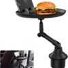 1 PC Car Cup Holder, Adjustable Car Food Tray Table, Cup Holder Extender, Car Drink Holder, Car Travel Accessories, Road Trip Essential (Black #Large)