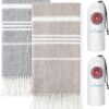 2 Packs Cotton Turkish Beach Towels Sand Free Quick Dry Oversized Bath Pool Swim Towel Large Extra Xl Big Blanket Adult Travel Essentials Cruise Accessories Must Haves Clearance Vacation Stuff