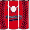 20oz Skinny City Philadelphia Tumbler，Gifts for Baseball Fans, Sports Insulated Stainless Steel Cup with Lid and Straws, Reusable Travel Coffee Mug Water Bottle