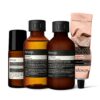 Aesop Travel Essential Kit – Shampoo (3.3 Oz) + Conditioner (3.3 Oz) + Resurrection Hand Balm (2.5 Oz) & Deodorant Roll-on (1.7 Oz) | Paraben-Free, Cruelty-Free & Vegan