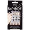 Ardell Nail Addict Premium Artificial Nail Set, Champagne Ice, 24-Pc, Medium, Almond-Shape, DIY Press-On Nails, Quick and Easy, with Glue, Cuticle Stick and Nail File