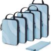 BAGSMART Compression Packing Cubes, 6 Set Travel Packing Cubes for Carry on Suitcases, Compression Suitcase Organizers Bag Set & Travel Cubes for Luggage, Lightweight Packing Organizers with Shoe Bag