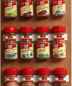 Bellemain Spice Gripper Clip Strips for Plastic Jars – Set of 3, Holds 12 Jars