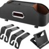 Car Back Seat Organizer, with 2 Drink Cup Holder Organizers, Multi-Functional Tissue Storage Box Organizer & Hooks, Suitable for Children and Adults, Car Travel Accessories (Black)