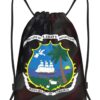 Coat Of Arms Of Liberia Versatile Outdoor Drawstring Gym Sports Bag Fashion Simple Daily Essentials Suitable For Men And Women